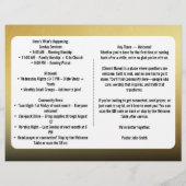 Modern Gold Contemporary Church Bulletin Flyer (Achterkant)