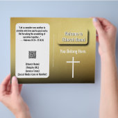 Modern Gold Contemporary Church Bulletin Flyer (Hand)