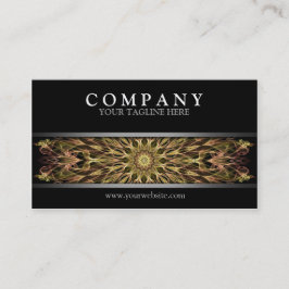 Modern Gold Copper Mandala Visitekaartje