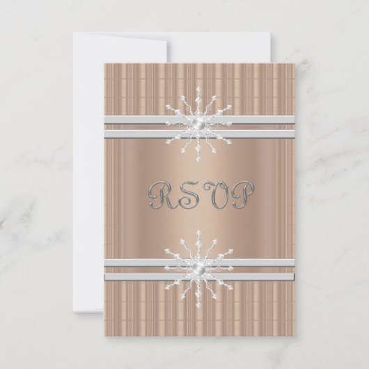 MODERN GOLD CRYSTAL RIPPLE RSVP KAARTJE (Voorkant)