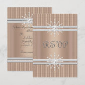 MODERN GOLD CRYSTAL RIPPLE RSVP KAARTJE (Voorkant / Achterkant)