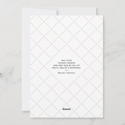 Modern Gold Dark Grey Minimal Typography Business Feestdagenkaart (Achterkant)