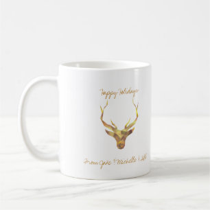 Modern Gold Deer Koffiemok
