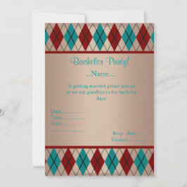 MODERN GOLD DIAMOND BACHELOR PARTIJ INVITATIE KAART