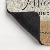 Modern Gold Diamond Glitter Faux Folie Luxury Glam Muismat (Hoek)