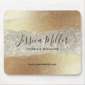 Modern Gold Diamond Glitter Faux Folie Luxury Glam Muismat (Voorkant)