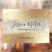 Modern Gold Diamond Glitter Faux Folie Luxury Glam Raamsticker (Vel 2)