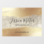 Modern Gold Diamond Glitter Faux Folie Luxury Glam Raamsticker (Vel)