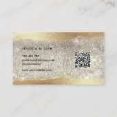 Modern Gold Diamond Glitter Faux Folie Luxury Glam Visitekaartje (Achterkant)