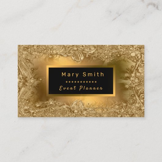 Modern Gold Diamond voegt Jouw tekst toe Visitekaartje (Voorkant)