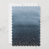 Modern Gold Diamonds Confetti Navy Blue Sweet 16 Kaart (Achterkant)