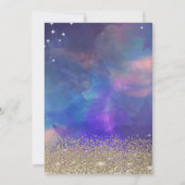 Modern Gold Diamonds Paint Splash Sweet 16 Kaart (Achterkant)