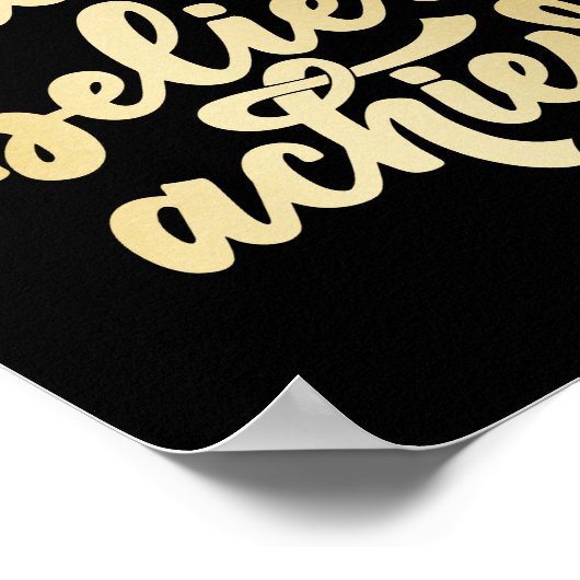 Modern Gold Dream gelooft dat je Motivatie PC kunt Poster (Hoek)