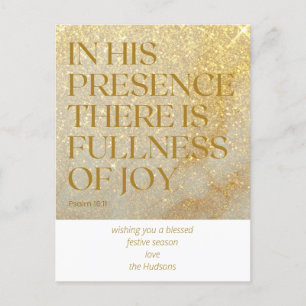 Modern Gold Dust Psalm Christmas Holiday Briefkaar Feestdagenkaart