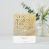 Modern Gold Dust Psalm Christmas Holiday Briefkaar Feestdagenkaart (Staand voorkant)