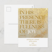 Modern Gold Dust Psalm Christmas Holiday Briefkaar Feestdagenkaart (Voorkant / Achterkant)