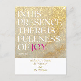 Modern Gold Dust Psalm Christmas Holiday Briefkaar Feestdagenkaart