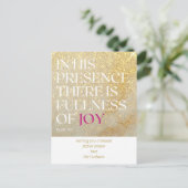 Modern Gold Dust Psalm Christmas Holiday Briefkaar Feestdagenkaart (Staand voorkant)
