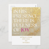 Modern Gold Dust Psalm Christmas Holiday Briefkaar Feestdagenkaart (Voorkant / Achterkant)