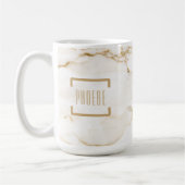 Modern Gold Effect Marble Pattern Koffiemok (Links)