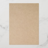 Modern Gold Elegant Rustic Wedding Reception Folie Uitnodiging (Achterkant)