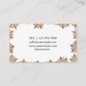 Modern Gold Elegant Snowflake  Visitekaartje (Achterkant)