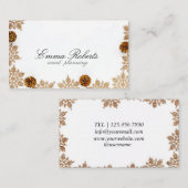 Modern Gold Elegant Snowflake  Visitekaartje (Voorkant / Achterkant)