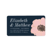 Modern Gold Embossed Floral | Retouradres Etiket (Voorkant)