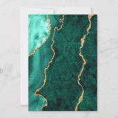 Modern Gold Emerald Green Marble Graduation Party Kaart (Achterkant)