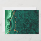 Modern Gold Emerald Green Marble Graduation Party Kaart (Achterkant)