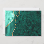 Modern Gold Emerald Green Marble Graduation Party Kaart (Achterkant)