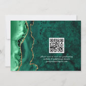 Modern Gold Emerald Green Marble Graduation Party Kaart (Achterkant)