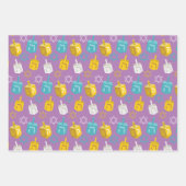 Modern Gold en Blue Hanukkah Dreidels Stars Inpakpapier Vel (Voorkant 3)