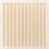 Modern Gold en Cream Striped Glazen Onderzetter (Voorkant)