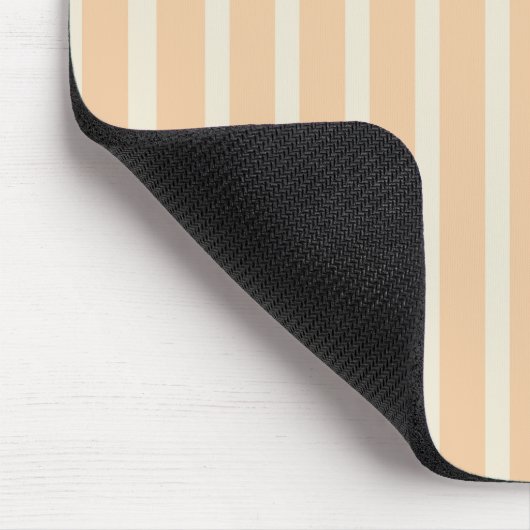 Modern Gold en Cream Striped Mousepad Muismat (Hoek)
