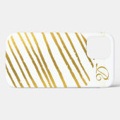 Modern Gold en Monogram Case-Mate iPhone Case (Achterkant (horizontaal))