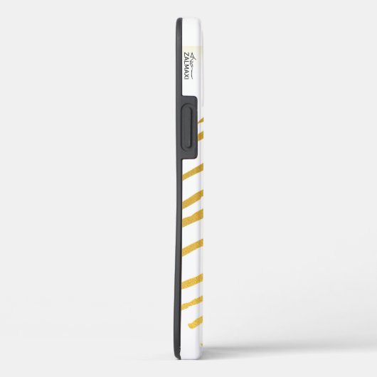 Modern Gold en Monogram Case-Mate iPhone Case (Achterkant / Rechts)