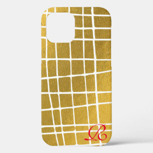 Modern Gold en Monogram Hoesje-Mate iPhone Case