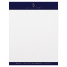  MODERN GOLD en NAVY INITIAAL MONOGRAM LOGO