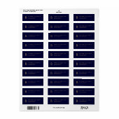 MODERN GOLD en NAVY INITIAAL MONOGRAM LOGO Etiket (Full Sheet)