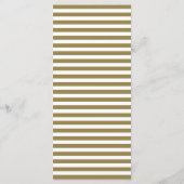 Modern Gold en White Anchor Nautical Wedding Menu (Achterkant)