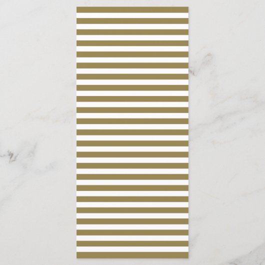 Modern Gold en White Anchor Nautical Wedding Menu (Achterkant)