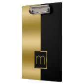 Modern Gold- en zwart ontwerp Klembord (Links)