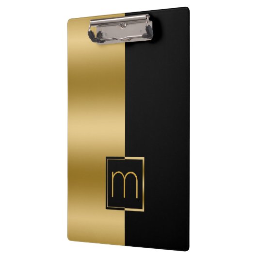Modern Gold- en zwart ontwerp Klembord (Links)