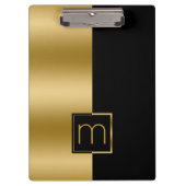 Modern Gold- en zwart ontwerp Klembord (Voorkant)