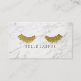 Modern Gold Eyelash Extensions Beauty Marble Visitekaartje