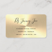 Modern Gold Faux DJ-controller Visitekaartje (Achterkant)