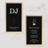 Modern Gold Faux Monogram 2019 | 2020 Wedding DJ Visitekaartje (Voorkant / Achterkant)