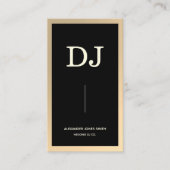 Modern Gold Faux Monogram 2019 | 2020 Wedding DJ Visitekaartje (Voorkant)