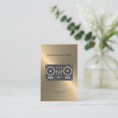 Modern Gold Faux Pro-DJ-controller Visitekaartje (Staand voorkant)